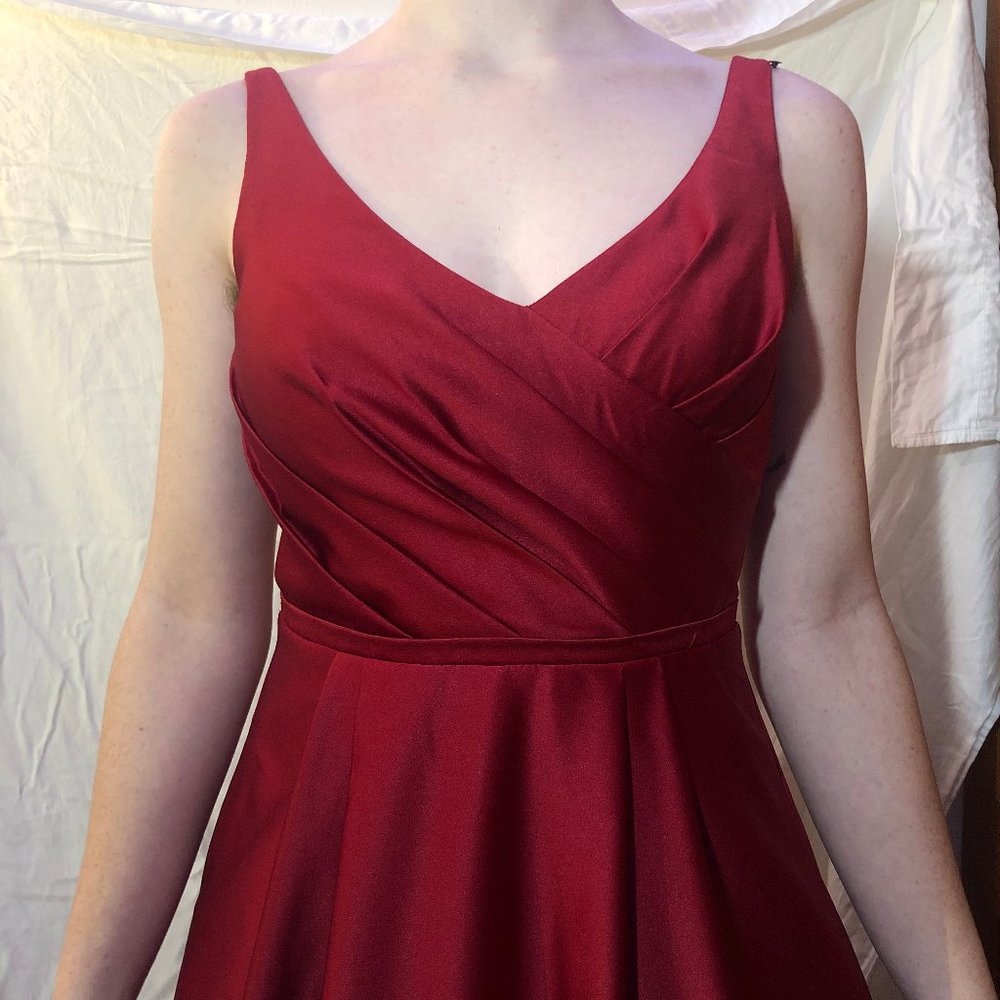 Ruby Red David's Bridal Prom Dress